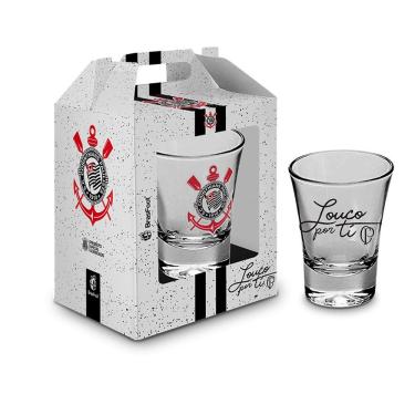 Imagem de Copo Dose Individual Kazzavip Oficial Licenciado Corinthians Football Club Vidro 60ML T...