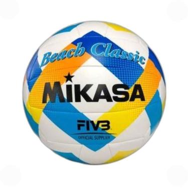 Imagem de Bola de Vôlei de Praia BV543-Y para Treino e Lazer Aprovada FIVB Branco+azul Mikasa