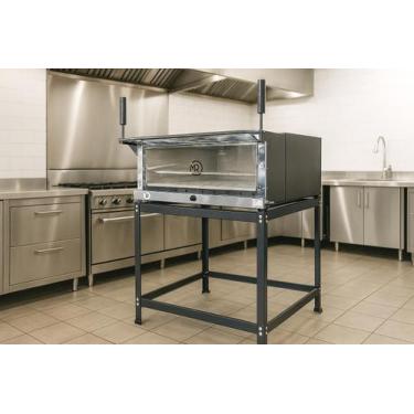 Imagem de Forno Industrial Pizza 130Lts 80x60 Refratário e Termômetro - Leona