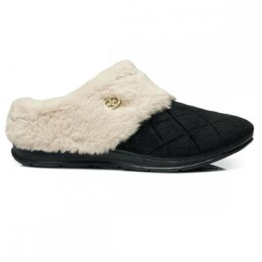 Imagem de Pantufa Feminina Pegada Peluciada Preta - 2660, Preto, 37
