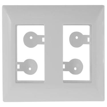 Imagem de Kit 20 placa 2 postos para moveis branco aria tramontina 57203035