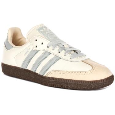 Imagem de adidas Tênis feminino clássico Samba OG, branco creme, prata, 34