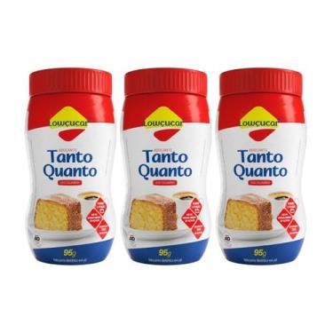Imagem de Kit 3 adoçante pó dietetico tanto quanto pote 95g lowçucar