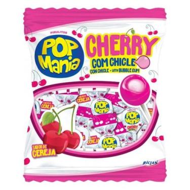 Imagem de Pirulito pop mania chicle 12g sabor:cherry, CHERRY