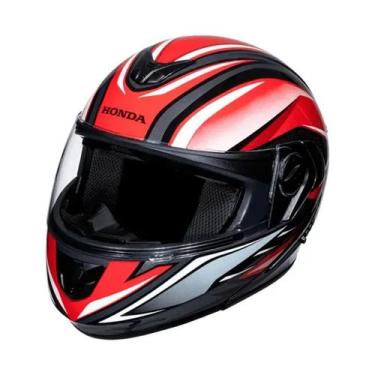 Imagem de Capacete Honda Twister Special Edition Escamoteável 58 Vermelho Lisa B