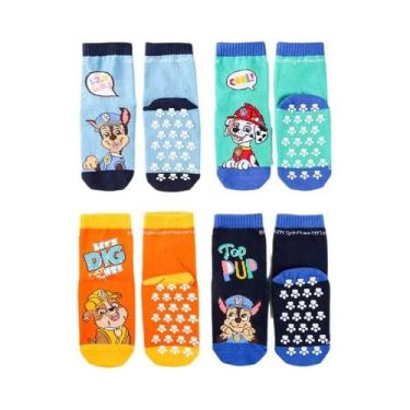 Imagem de Meias De Algodão Antiderrapantes Para Crianças Paw Patrol, Pacote Com 