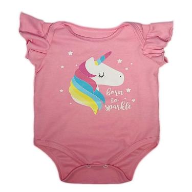 Imagem de Body Infantil Borboleta Unicórnio Algodão e Poliéster Menina