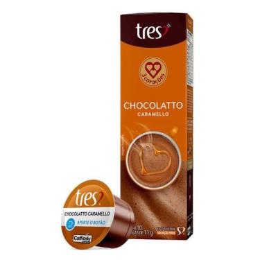 Imagem de Cápsula de Café Tres 3 Corações Chocolatto Caramello 10 Unidades, Choc
