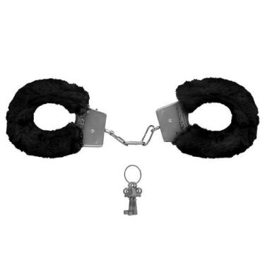Imagem de Algema de Metal com Pelúcia para Casais - SI - no-brand, Preto