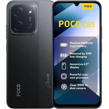 Imagem de Celular POCO C85 Global 8GB RAM 256GB, Tela Grande 120Hz, Cor Preto, D