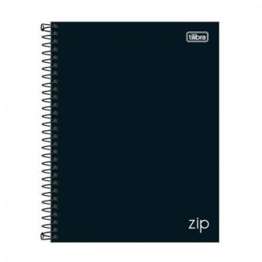 Imagem de Caderno espiral capa dura universitário 15x1 240 folhas Zip Preto - Ti