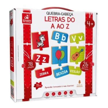 Imagem de Quebra-Cabeças Letras do A ao Z Brincadeira de Criança - Sem Marca