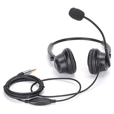 Imagem de Fone de ouvido de escritório, fone de ouvido binaural leve de uso diário longo Chamadas claras para comunicação para negócios