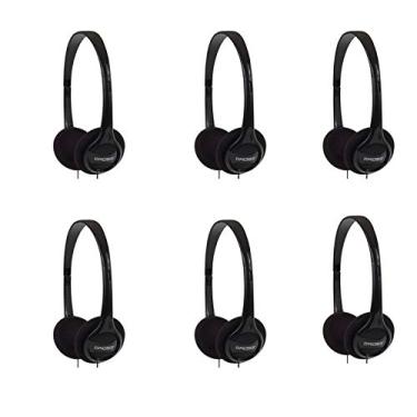 Imagem de Koss Lote de 6 fones de ouvido estéreo acolchoados macios KPH7 com faixa de cabeça ajustável