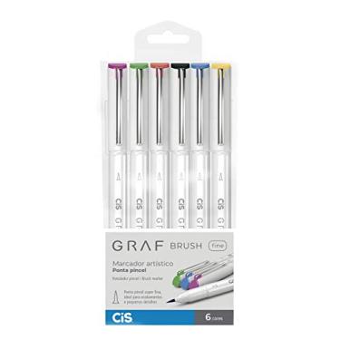 Imagem de Marcador Artístico Ponta Pincel, CiS, Graf Brush Fine, 59.9500, 6 Cores