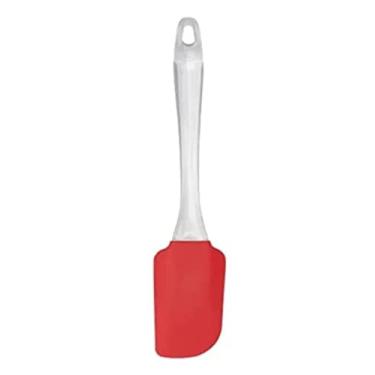 Imagem de Espátula Silicone Cabo Acrílico P Bolos E Massas - Vermelho