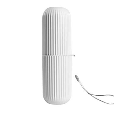 Imagem de YUANstore Organizador portátil de viagem para escova de dentes, porta-pasta de dente, caixa organizadora para uso doméstico, suporte para uso ao ar livre, acessório de