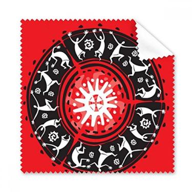 Imagem de Celebre o contorno mexicano do México Totems pano de limpeza de tela de telefone limpador de óculos 5 peças