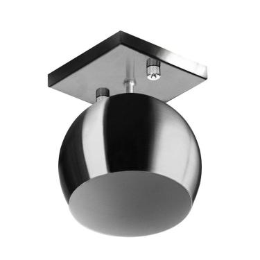 Imagem de Lustre Plafon Bola 15 cm Quadrada Escovado