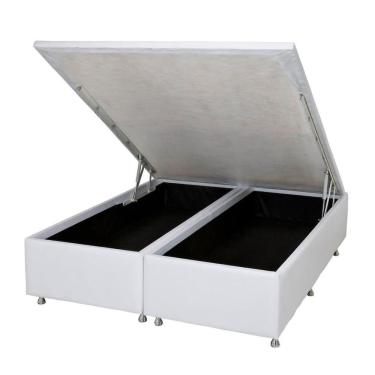 Imagem de Base Baú Physical Corino Branco Queen (158x198x39) - Ortobom