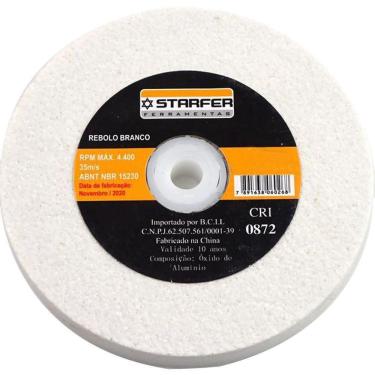 Imagem de Rebolo Branco Reto de Afiar 6" X 1" G60 - Starfer