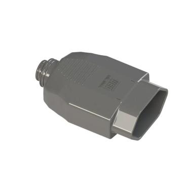 Imagem de Plug Fêmea 2P 10A 250V Cinza Axial Com Prensa Cabo Weg