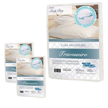 Imagem de Capa de Travesseiro impermeável Sleep Dry 70x50 3 Peças Fronha Protege Contra Líquidos e Suor