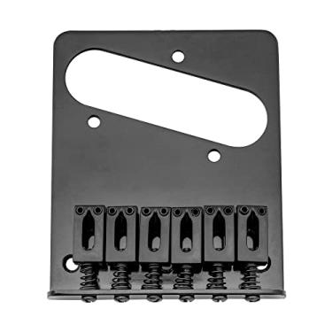 Imagem de Musiclily Ponte Estilo Tele com 6 Carrinhos para Guitarra Telecaster, Preto
