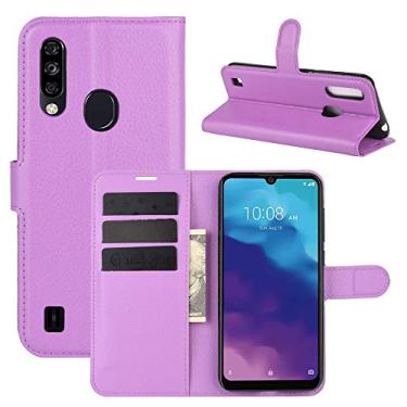 Imagem de YUNCHAO Caixa de telefone Para ZTE Lâmina A7 2020 Versão Fingerprint Litchi Textura Horizontal Flip Caixa Protetora com suporte e Cartão Slots & Carteira capa para celular