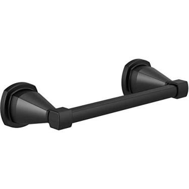 Imagem de Mini barra de toalha Delta-Faucet Stryke 20 cm, preto fosco, acessórios de banheiro, 77608-BL