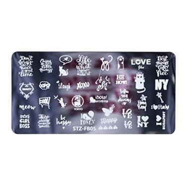 Imagem de Modelo De Carimbo De Unha Snowflake Lábios Folhas De Transferência De Borboleta