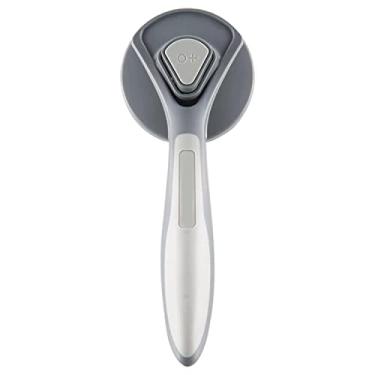 Imagem de Escova de cuidados para animais de estimação para gatos e cães, escova de limpeza autolimpante, remove facilmente tapetes, emaranhados e pelos soltos (cinza)