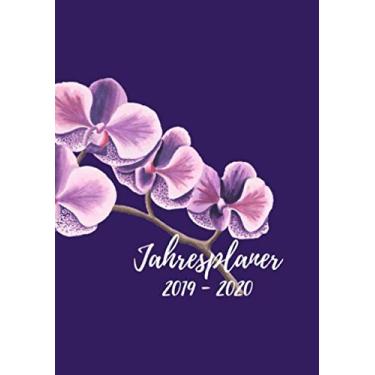 Imagem de Jahresplaner 2019 – 2020: Wochenplaner & Terminplaner für Frauen & Mädchen - Juli 2019 bis Juli 2020 Kalender - DIN A5 Terminkalender - Soft Cover Lila mit Orchideenzweig