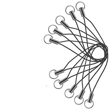 Imagem de luzen 50 peças de anéis divididos prateados para celular preto, Preto, 50mm