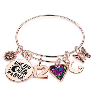 Imagem de Ursteel Pulseira de aniversário para mulheres, meninas, pulseiras de aniversário 10, 20, 30, 40, 50, 60, 70, 80, 90, presente de aniversário para filha, irmã, amiga, meninas adolescentes, mãe, avó