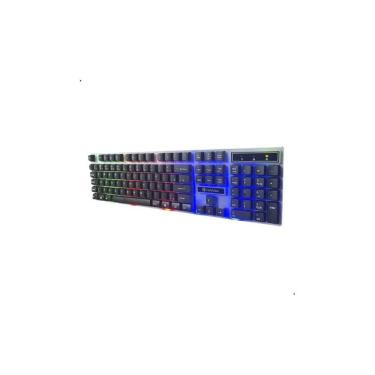 Imagem de Teclado gamer LED RGB com fio USB ergonomico  ABNT2 TC3227