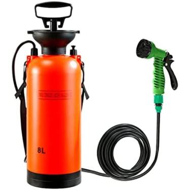 Imagem de Chuveiro Portátil, Chuveiro De Acampamento Ao Ar Livre 3L/8L, Chuveiro De Jardim Solar, Sistema De Lavagem De Carro De Viagem, Pistola De Água Multifuncional, Sem Ocupar Espaço,8L