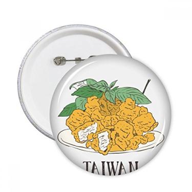 Imagem de Acessório de decoração de 5 peças de galinha frita com alfinetes redondos, emblema de botão, 5 peças