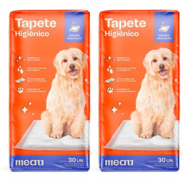 Imagem de Tapete Higiênico Meau para Cães - 60 Unidades (2 Pacotes)