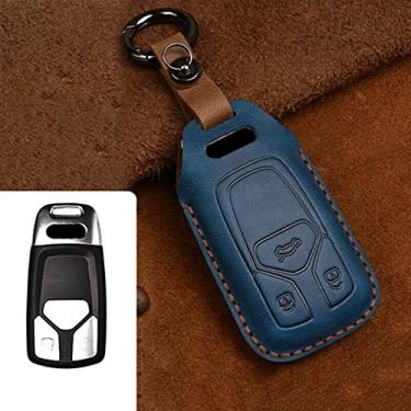 Imagem de YJADHU Chaveiro de couro masculino feminino chaveiro capa de chave de carro suporte de carro, apto para Audi A1 A3 A4 A5 Q7 A6 C5 C6,3