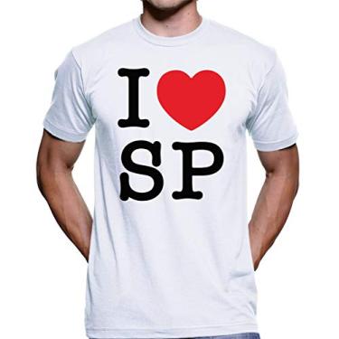 Imagem de Camiseta Camisa Eu Amo São Paulo Sp I Love Sampa 3148 (Branca, M)