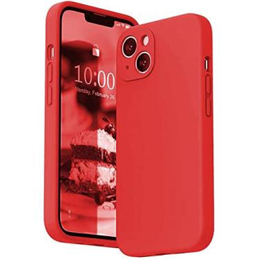 Imagem de Capa de silicone líquido quadrada original para iphone 14 13 12 11 pro max mini x xs xr 7 8 14 plus se 2 3 capa de proteção à prova de choque, vermelha, para iphone x