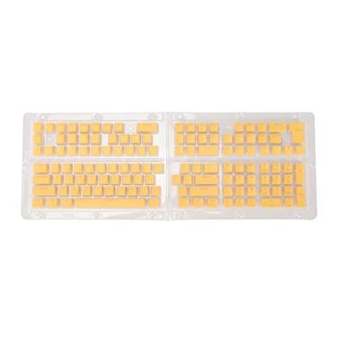 Imagem de PBT Pudding Keycaps, 129 Keys Pudding Translucent PBT Keycaps, Small Full Set, OEM Height, DIY Keycaps para Teclados Mecânicos. (Amarelo)