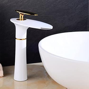 Imagem de Torneira de lavatório em cascata para banheiro Misturador de água quente e fria Valor Torneiras de lavatório Torneiras de alça única, Tamanho único
