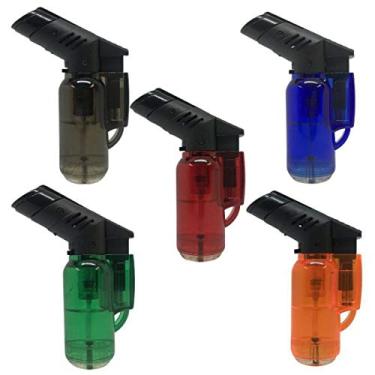 Imagem de Isqueiro Mini Maçarico A Gas Recarregável Chama Regulável