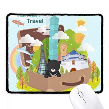 Imagem de Tapete de borracha para jogos Taiwan Travel 101 Building China Mousepad com borda costurada