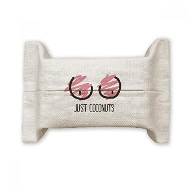 Imagem de Just Coconuts — Suporte de capa de papel para lenços faciais vermelho e rosa