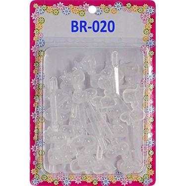 Imagem de Barretes de cabelo com dobradiça própria Tara para meninas, 18 peças, Clear