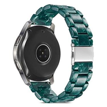 Imagem de Pulseira 20mm 3 Elos Resina compatível com Samsung Galaxy Watch Active 1 e 2 - Galaxy Watch 3 41mm - Galaxy Watch 42mm - Amazfit BIP - GTS - GTR 42mm - Marca LTIMPORTS (Esmeralda)