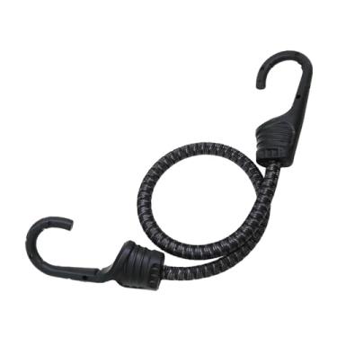 Imagem de Amagogo Cordão Elástico para Bagagem de Bicicleta, Corda Multifuncional Durável para Rack de Carga de Bicicleta, Alça Elástica para Caminhadas Ao Ar Livre, Eq, Preto Cinza 45cm